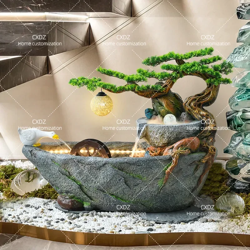Garden Rockery Water Fountain Ornament Balcony Circulating Water Landscape Decoration Outdoor Fish Pond Landscaping Feature