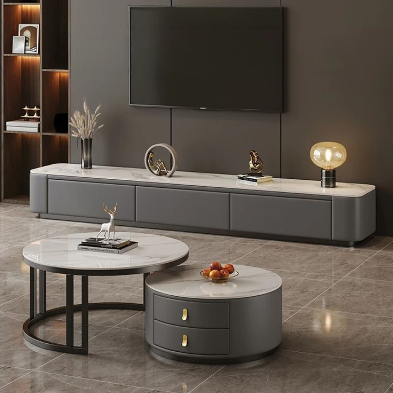 

Drawers Round Coffee Table Glass Magazine Ornaments Unique Coffee Table Storage Simple Mesa Centro Salon Home Accessories