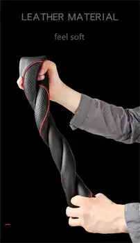 Potah na volant pro Peugeot 206 1998-2005 206 SW 2003-2005 206 Napa kožený potah na řízení, ručně šitý, odolný, černý 10 nejlepší prodej kryt volantu pro Peugeot 206 - №4