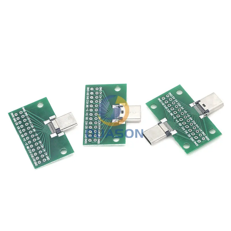 Type-C Male to Female USB 3.1 Test PCB Board Adapter Type C 24P 2.54mm Connector Socket For Data Line Wire Cable Transfer image 4