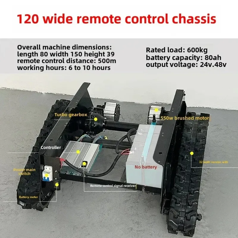 【Best-selling】Small Remote Control Track Chassis Assembly Agricultural Construction Site Machinery Ivy Double Motor Transport Tr