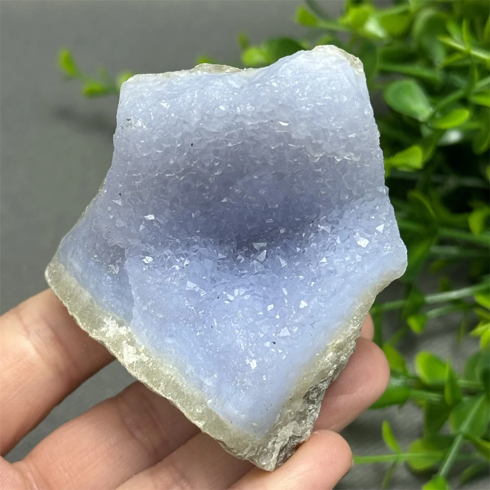 Natural Blue Lace Agate Geode Raw Stone Crystal Aura Healing Spiritual Meditation Prayer Home Decoration Mineral Specimen Gift