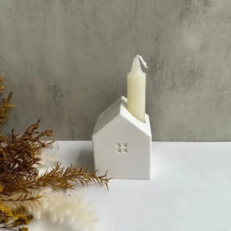 Creative House Vase Silicone Mold Diy Succulents Concrete Flower Pot Mold Plaster Cement Pen Container Mold Plant Holder Mold