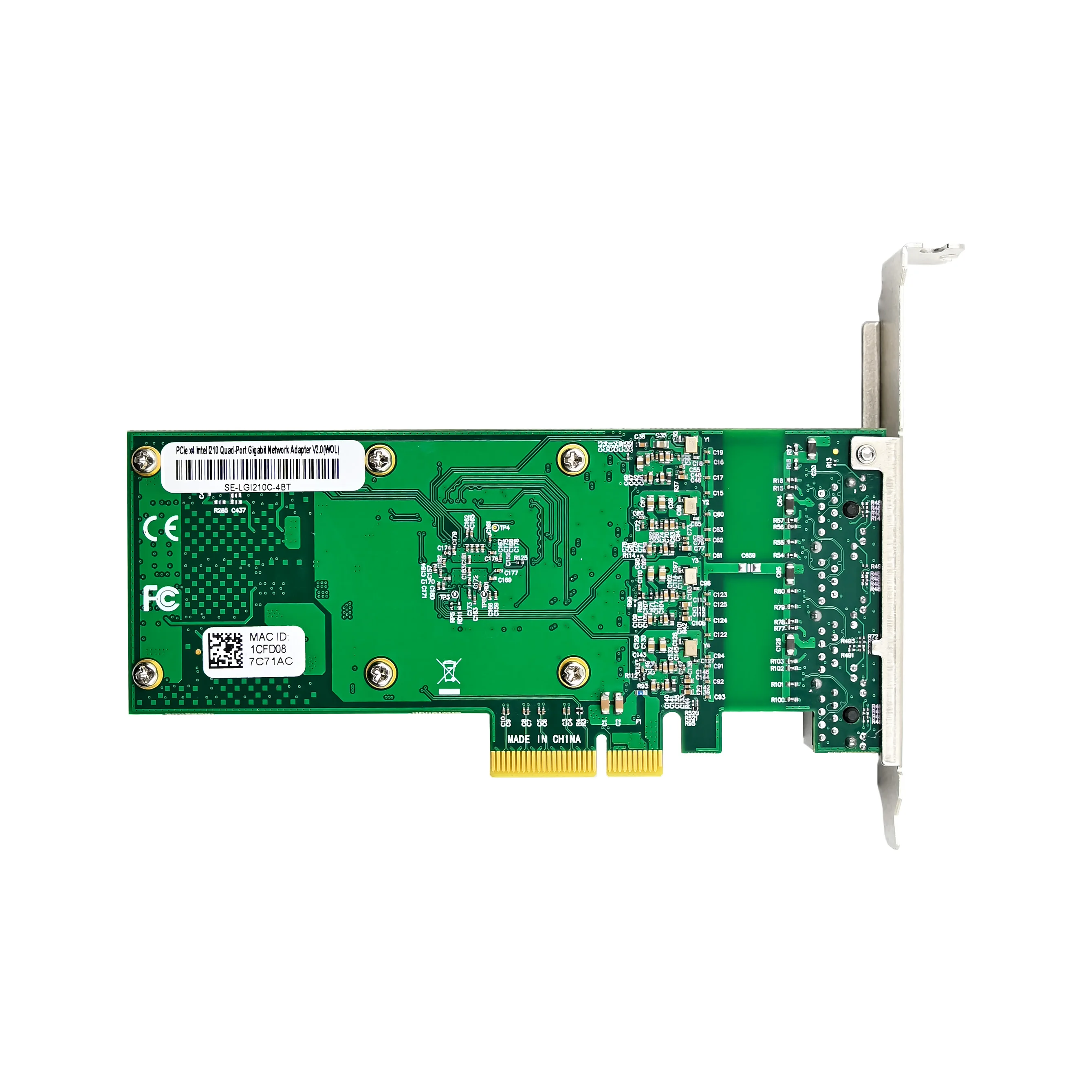 PCIe X4 I210-T4 Quad- 1G RJ45 Server NIC (WOL)
