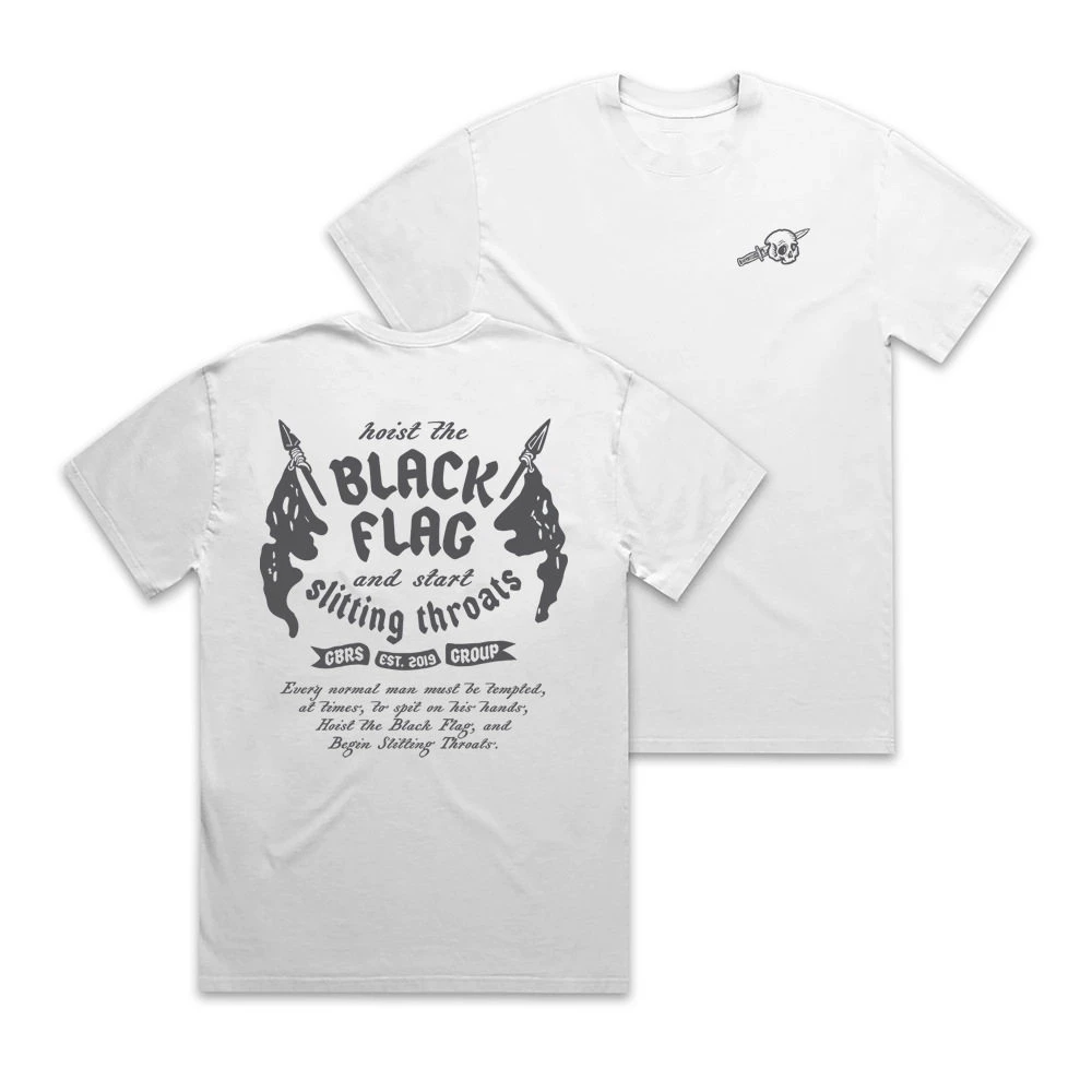 2026 Hardman Club Summer New Product - Black Flame Flag Style Summer Round-neck Short-Sleeve T-Shirt