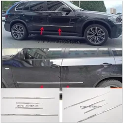 Stainless steel side door body molding cover trim 2008 2009 2010 2011 2012 2013 for  BMW X5 E70