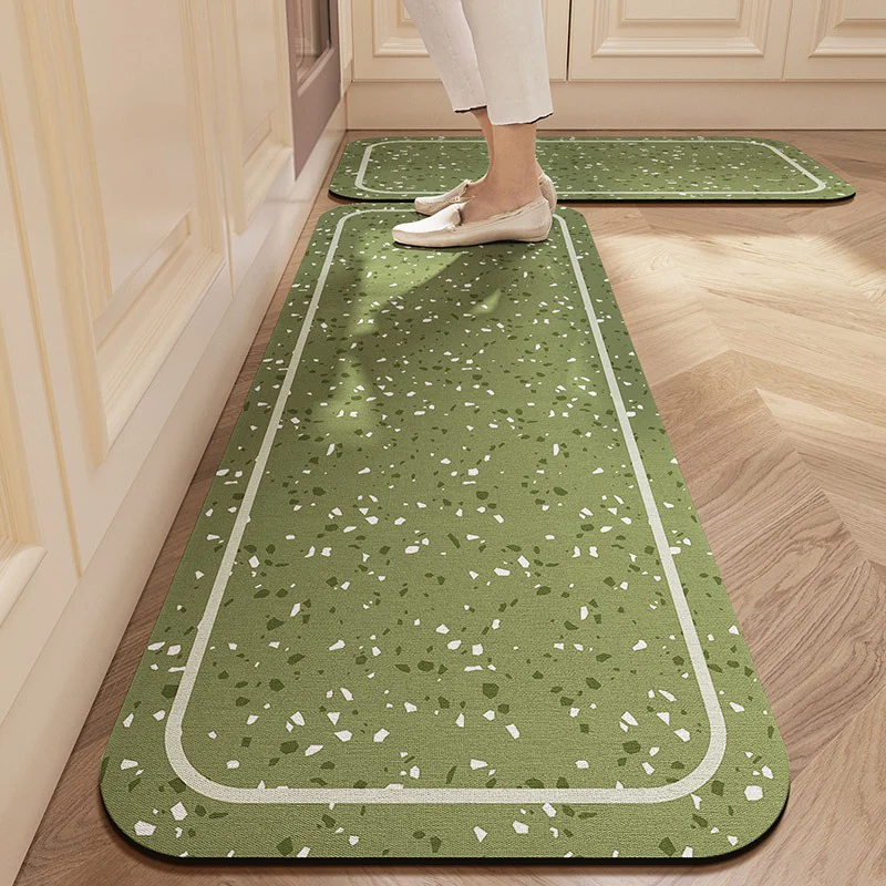 Non-slip Rug for The Kitchen Floor Mats Oil-proof Waterproof Anti-fouling Long Runner Carpet PVC Leather Rugs Alfombra De Cocina