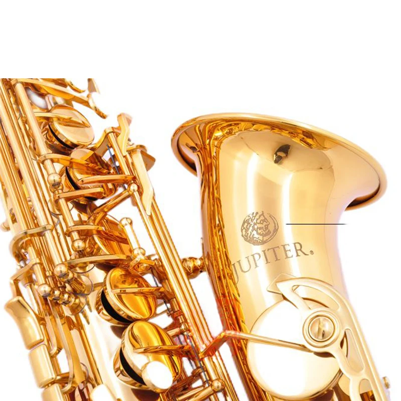 Jupiter JAS 500Q New Eb Alto Saxophone Brass gold Plated Body Gold Lacquer Key E-flat Music Instruments Sax