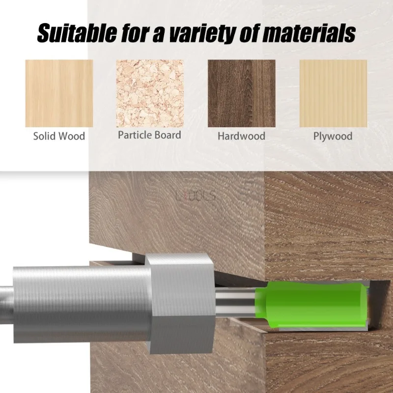 Woodworking Milling Cutter 1/4 Shank Router Bit Set Edge Trimming Cutter Tungsten Carbide Blade Durable Woodworking Tool Parts