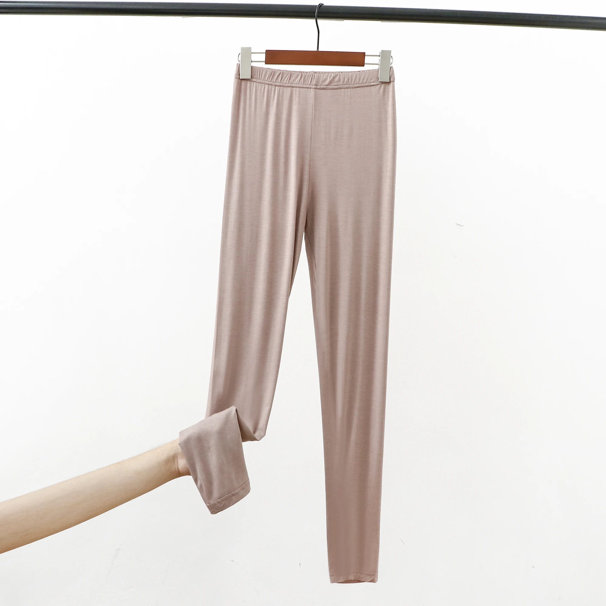 High Waist Modal Leggings Women's Thin Long Trousers Tight Fit Inner Wear Slimming Autumn Pants Trendy Base Layer Pants