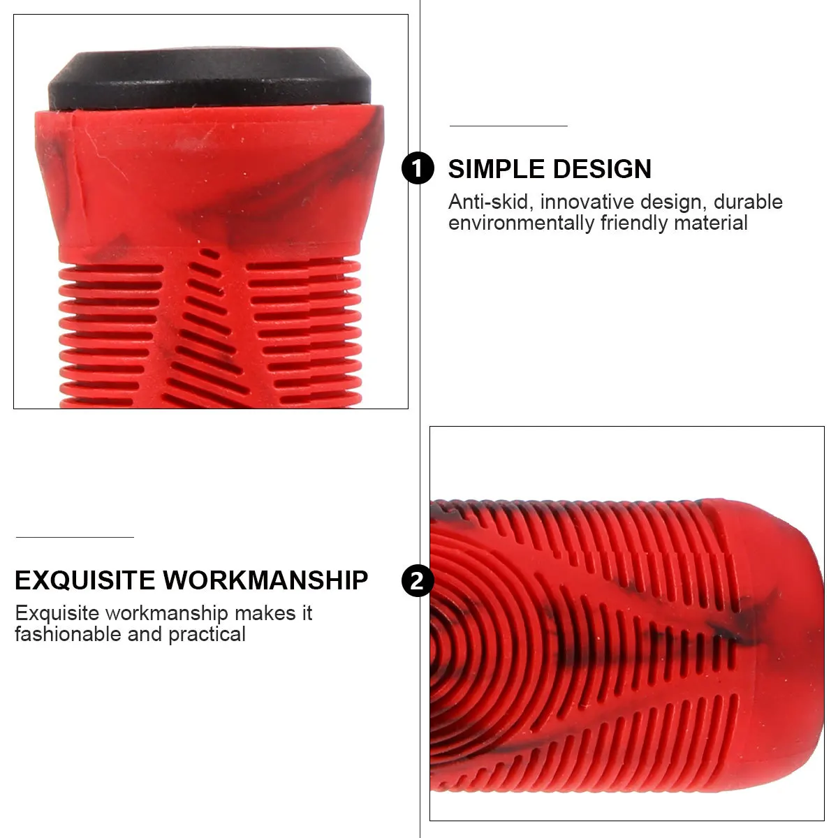 

2Pcs Silicone Rubber Handlebar Covers Anti-Skid Bike Grips for Mountain Folding Road Bikes Cycling Handlebar Sleeves Bike