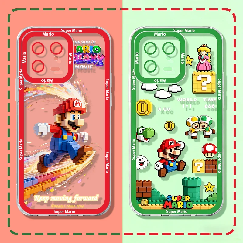 Funda de Juego Super M-Marios Bros Pixel para Samsung Galaxy S25 Ultra S23 S22 S21 S24 Plus FE A56 A36 5G A16 A06 4G A17 A07 Note 20