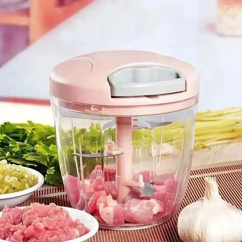 Nuevo Mini picadora Manual de ajo, picadora de puré de ajo para el hogar, picadora de carne, procesador de alimentos complementarios Multifu, licuadora