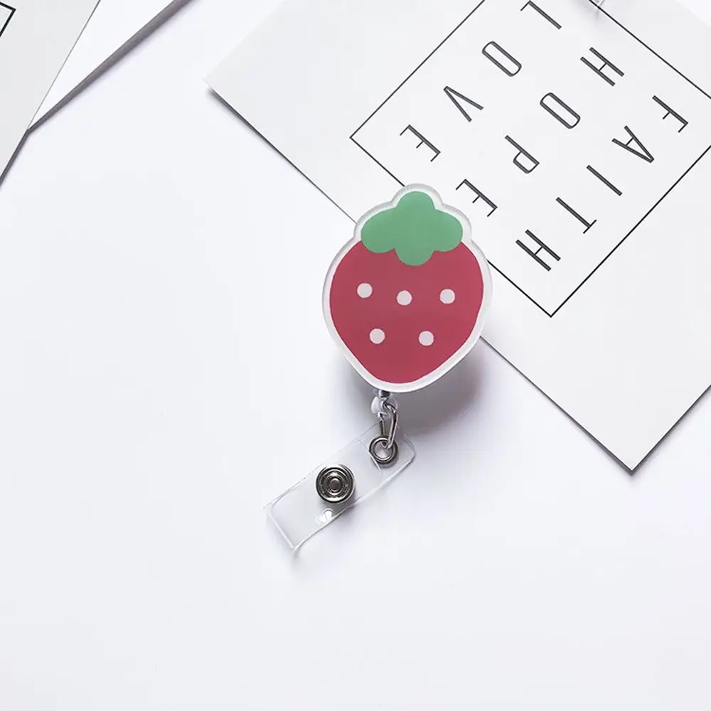 Корейские цветы, милый студенческий акриловый зажим для катушки, держатель для бейджа медсестры и врача, держатель для именной карты, зажимы для удостоверения личности, выдвижная катушка для бейджа