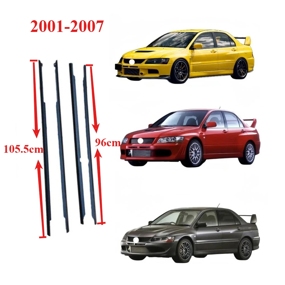 1 OR 4 PCS Moulding Out Window Belt Line for Lancer 2001-2006 MR525755 MR525758 for Evo 789 CS00 CT9A MR525756 MR525757