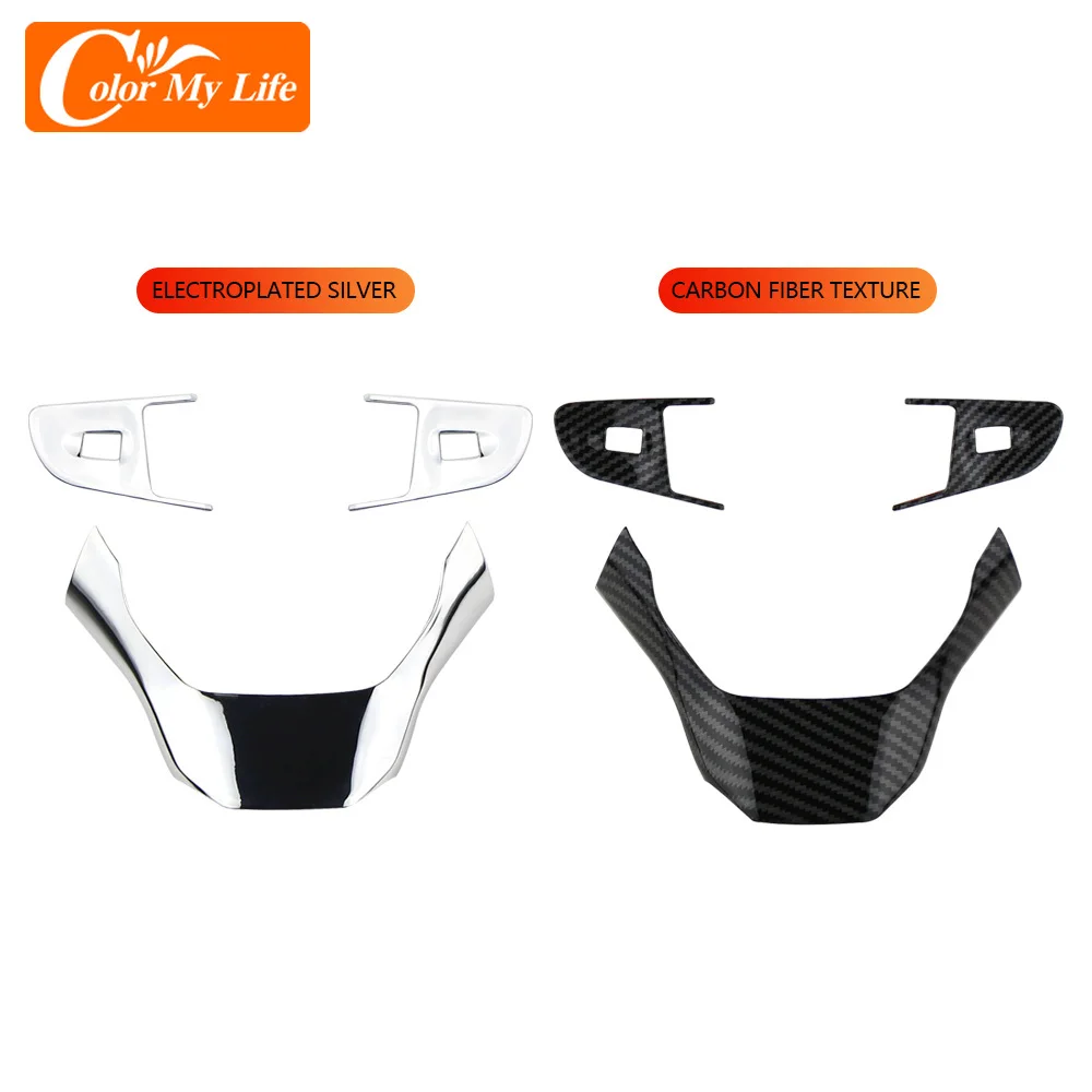 Car Inner Decorative Chrome Steering Wheel Cover Insert Trim Sequined Decoration for Peugeot 408 2014-2019 image 4