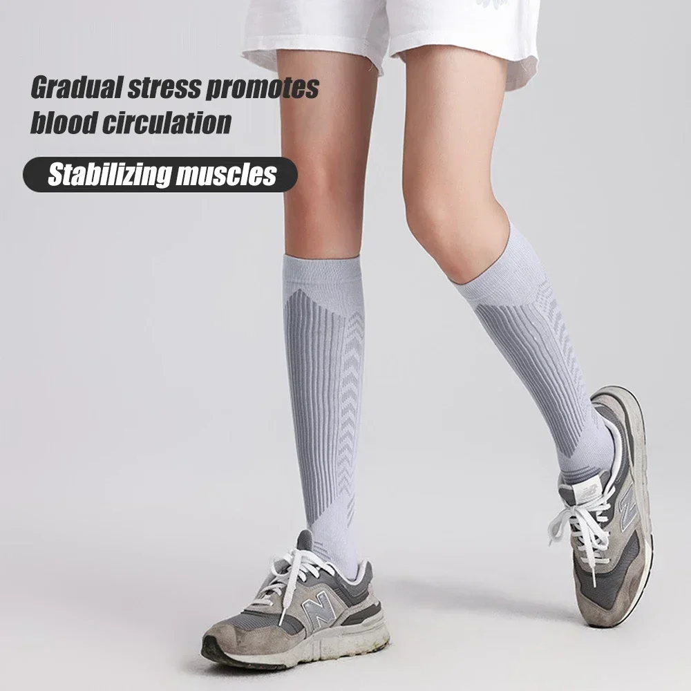 AXXTXXA  1 Pair Compression Socks for Women & Men Circulation - Graduated Supports Socks for Running, Athletic Sports