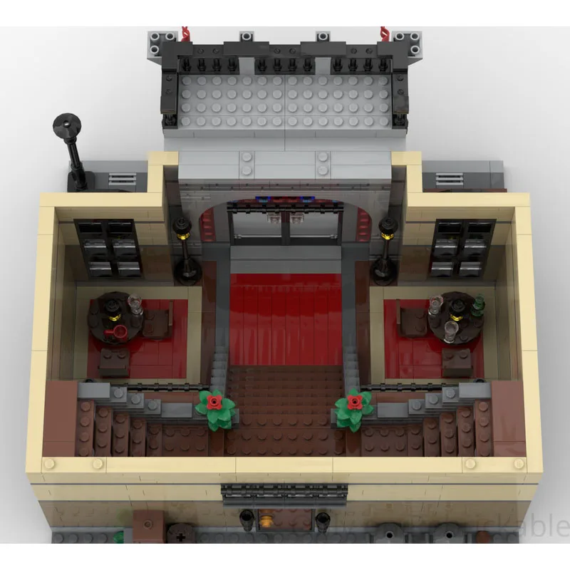 MOC-242198 City Music Hall Building Block House Model Art Architecture Building Blocks Series DIY Set Creativity Gifts 2668PCS