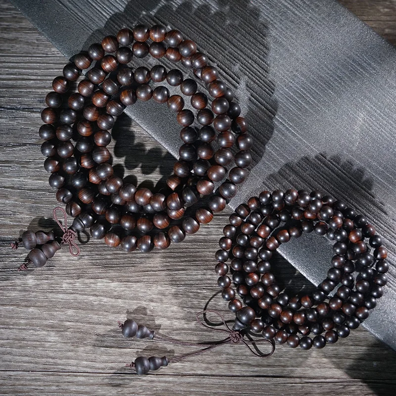 

Thunderstruck Thuja Scented Wood Beaded Bracelet High Oil Aged Material Prayer Beads Hand Jewelry Gifts