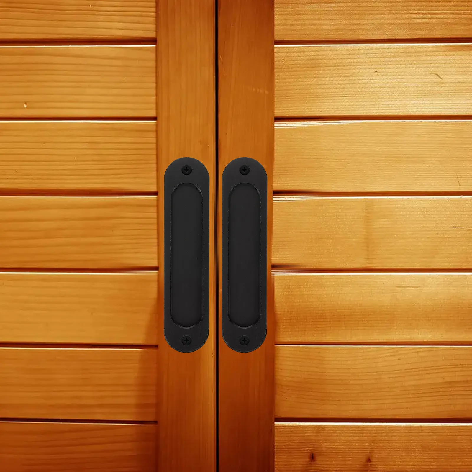 Recessed Cabinet Door Handles 2 Pack Hidden Groove Furniture Grip Pocket Door Pull Replacement Hardware