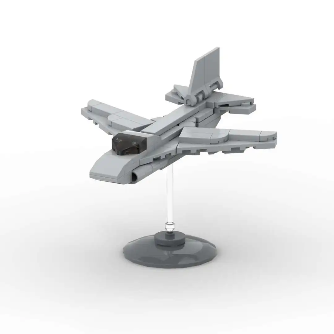 Naval Carrier Aircraft Decor Ornament, Heavy All Weather Attack Jet, Kids DIY MOC Small Particle Building Blocks Assembly Toy
