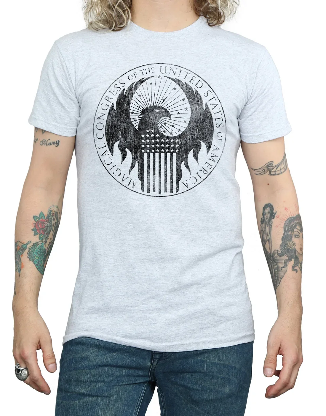 Fantastic Distressed Magical Congress T-Shirt 100% Cotton O-Neck Short Sleeve Summer Casual Mens T-shirt Streetwear