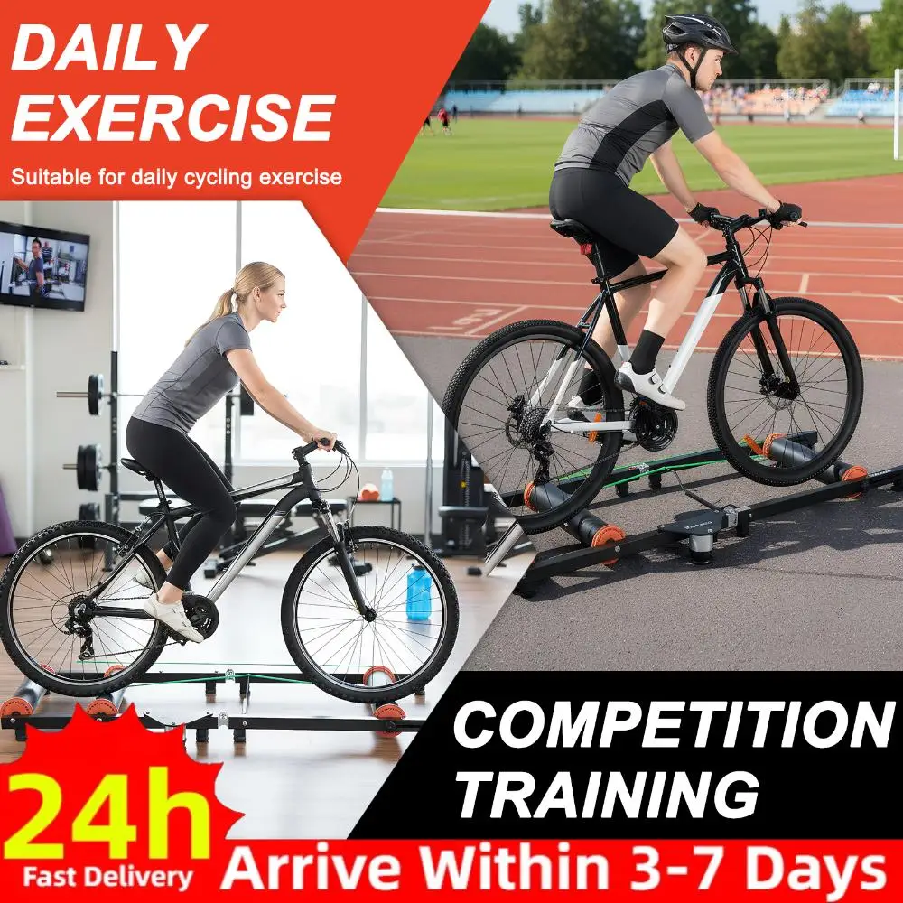 

Складной велотренажер для дома, бесшумный, регулируемый, из алюминиевого сплава, подходит для колес 16-27,5 дюймов и 700C