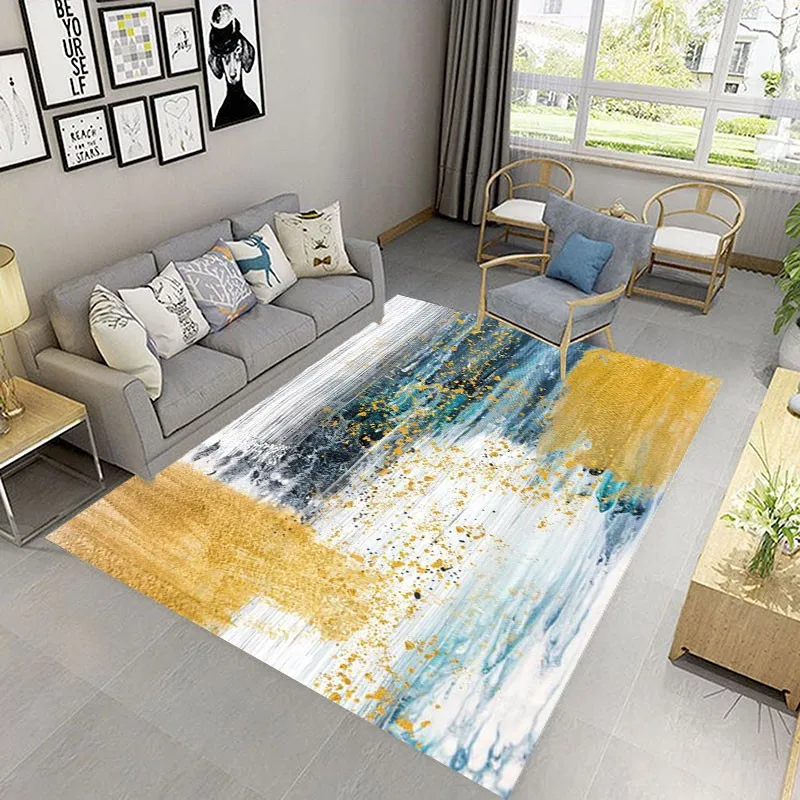 

Reese Velvet Fleece Living Room Soft Carpet Bedroom Abstract Birds And Beach Decor Bed Bright Color Rug Kitchen Sofa Table Mats