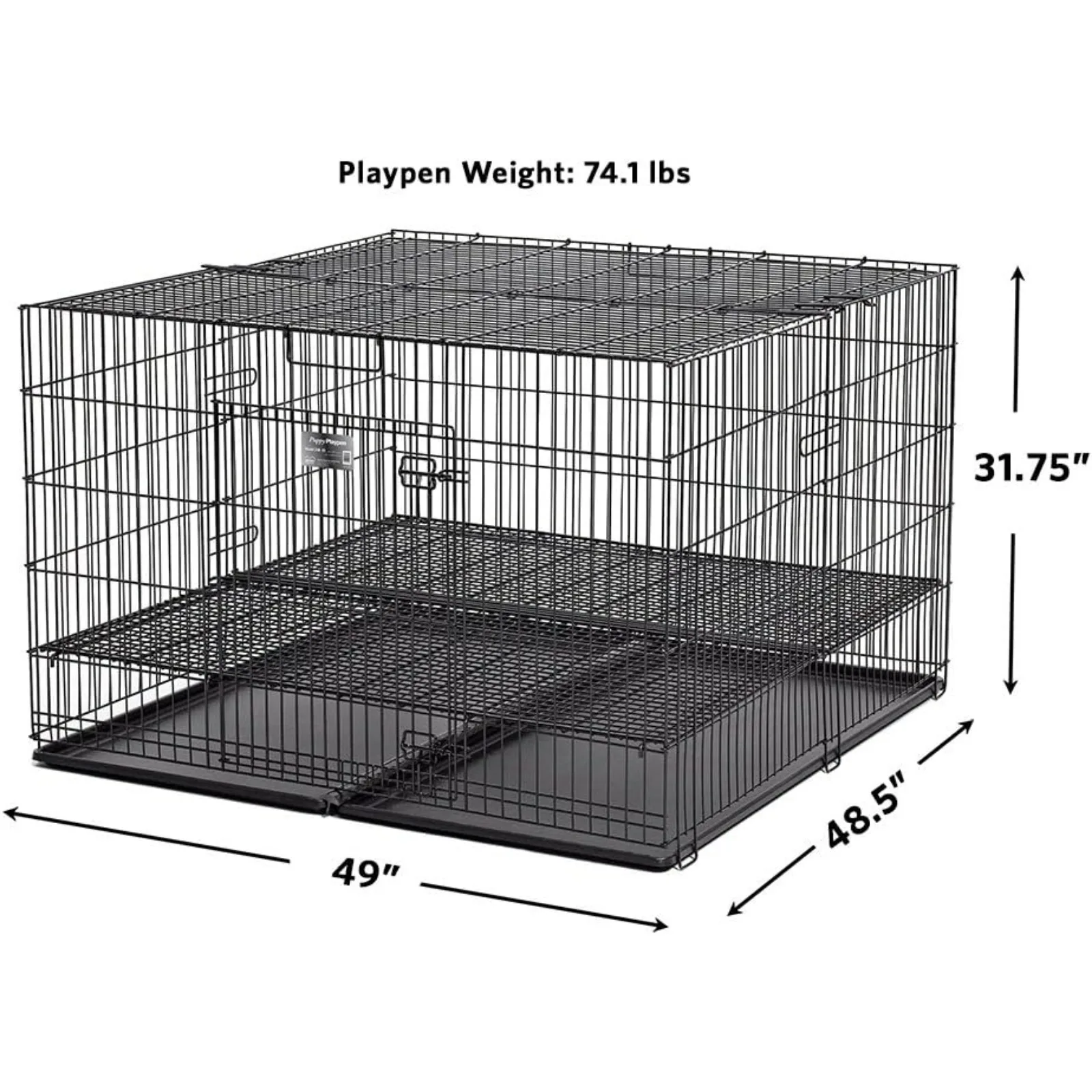 US Puppy Playpen Crate - 248-05 Grid & Pan Included