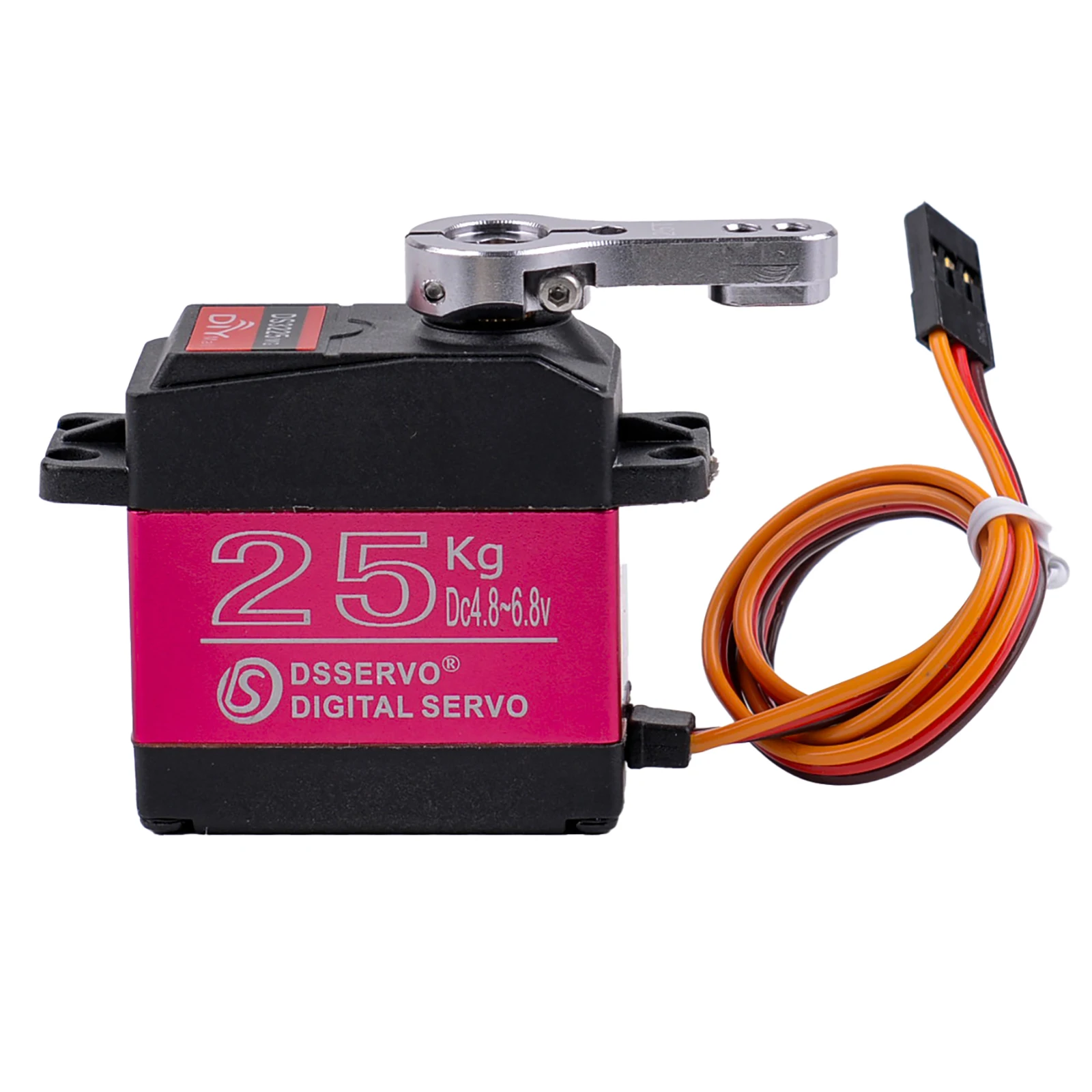 Dsservo-Servo Digital para coche teledirigido, dispositivo de 25KG, resistente al agua IP66, engranaje de Metal de alta velocidad, Motor de 180/270 grados, Baja para escala 1/8, 1/10, 1/12