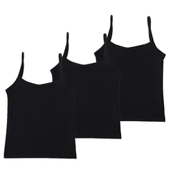 3 Pcs/Pack Girl Solid Color Camisole Teenager Young School Tank Tops Children Comfort Casual Training Underwear Kids Undershirt