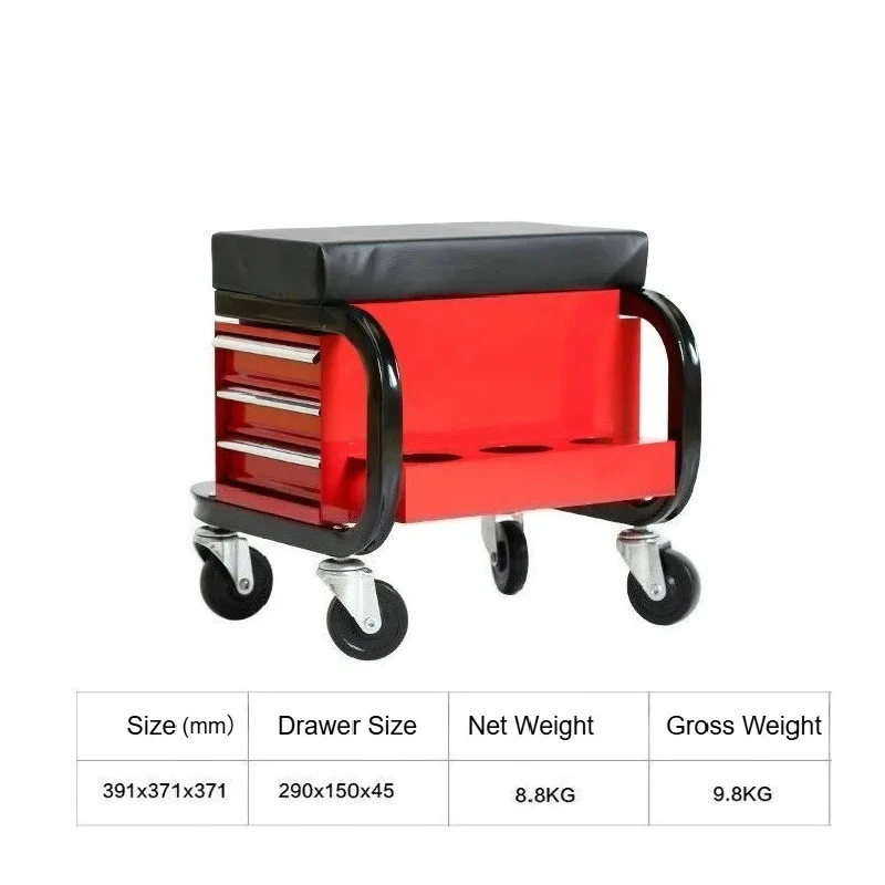 -functional Three-drawer Storage Cinet, with Wheels, and Multi-purpose Workshop Maintenance Tle