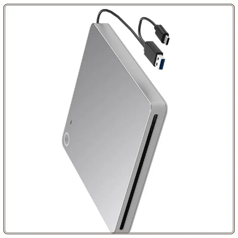 Надежный сверхтонкий внешний 3D-привод Blu-Ray DVD с USB 3.0 и Type-C, слот-в устройством записи компакт-дисков и DVD для высокоскоростной передачи данных, Ultra