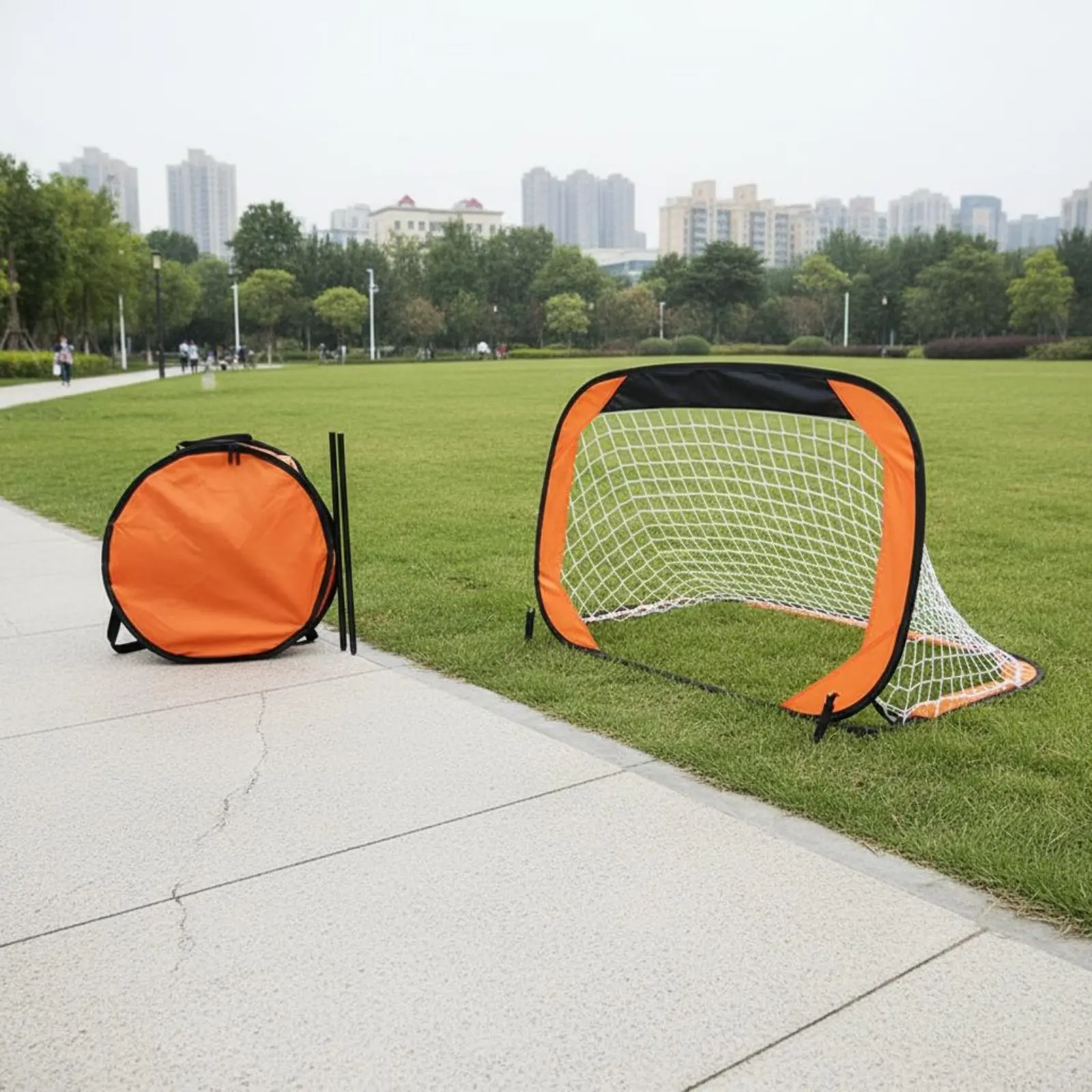 

Kids Kickball Net Lightweight Portable Kickball Net Sturdy Construction Reversible Design for Young Children