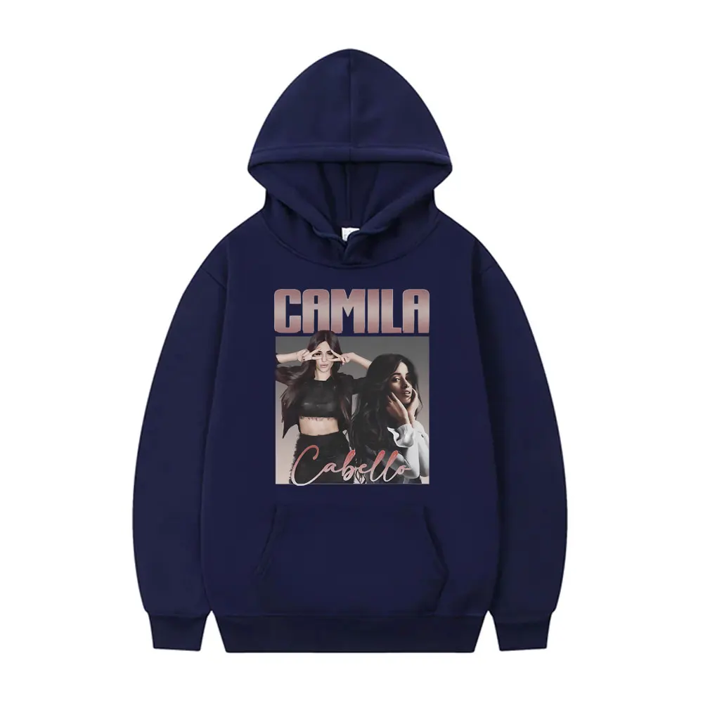 Camila Cabello Print Hoodie Male Vintage Sweatshirt Men's Casual Long Sleeve Hoodies Tops Men Women Hip Hop Oversized Streetwear