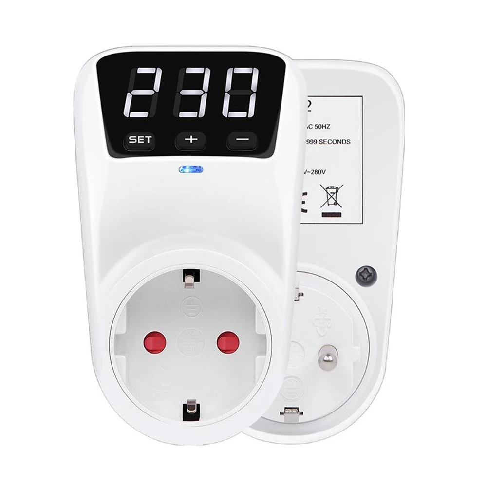 

Adjustable Automatic Voltage Protector Switch 16A 230V 3680W Power Surge Protector EU Socket Volt Safe for Home Appliances