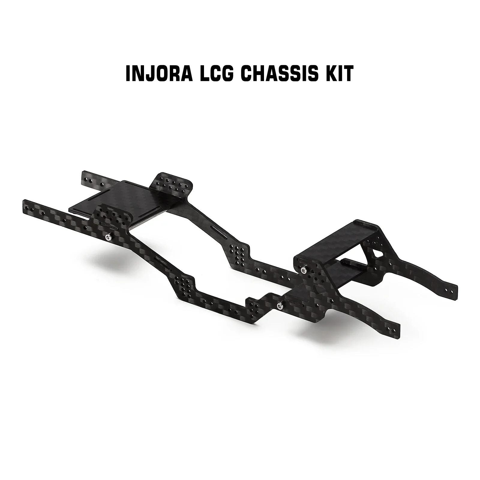 INJORA LCG Carbon Fiber Chassis Kit Rahmenträger für 1/24 RC Crawler Axial SCX24 Deadbolt JLU C10 Bronco Upgrade Teil