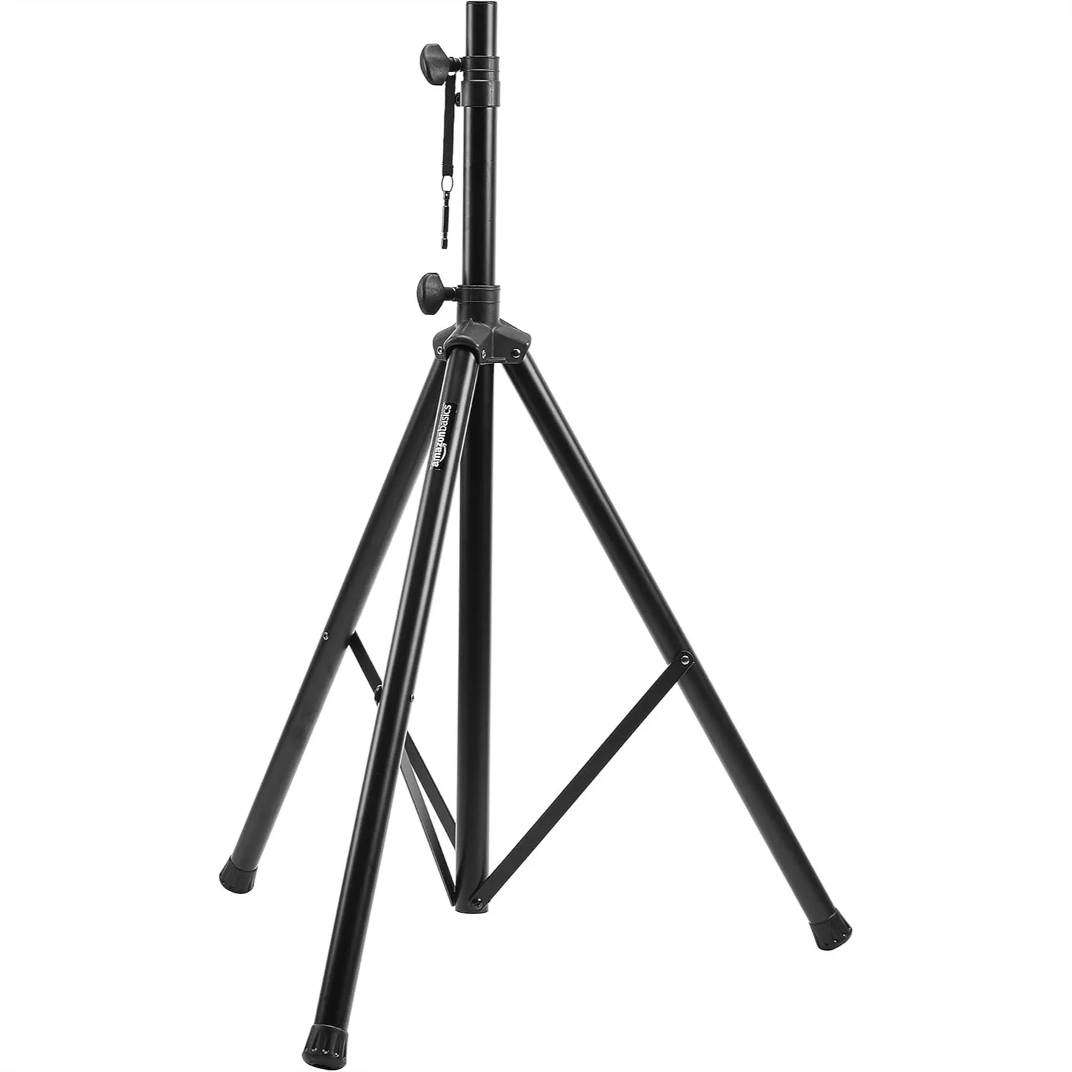 

Adjustable Height Tripod Speaker Stand, Steel, Holds 99.2 lbs, 52"-73", Black