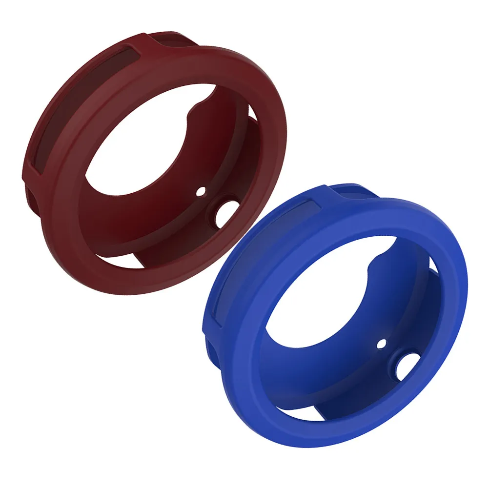 2Pcs Protective Watch Case Silicone Cover Anti-Fall Scratch Proof Smart Watch Frame Compatible with Garmin Vivoactive3 Red Blue