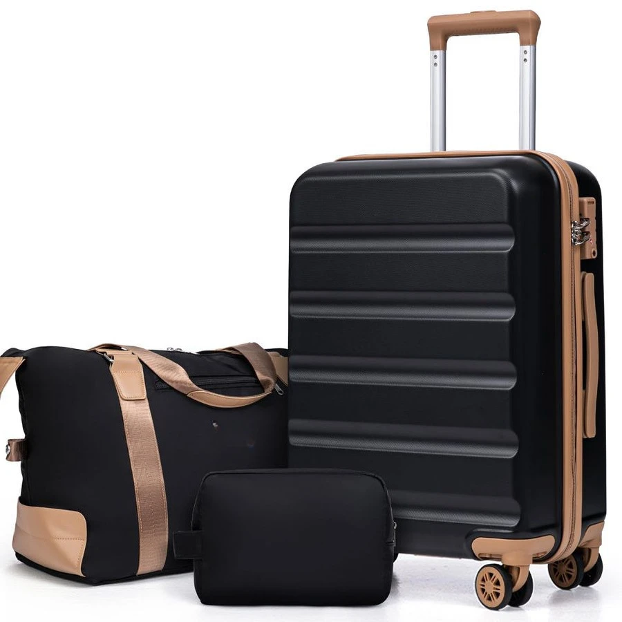 

Sets 3 Piece,Suitcases with Wheels,Carry On Luggage Set,ABS Hard Case Luggage with TSA Lock Spinner Wheels3 Piece Sets,Black20 D
