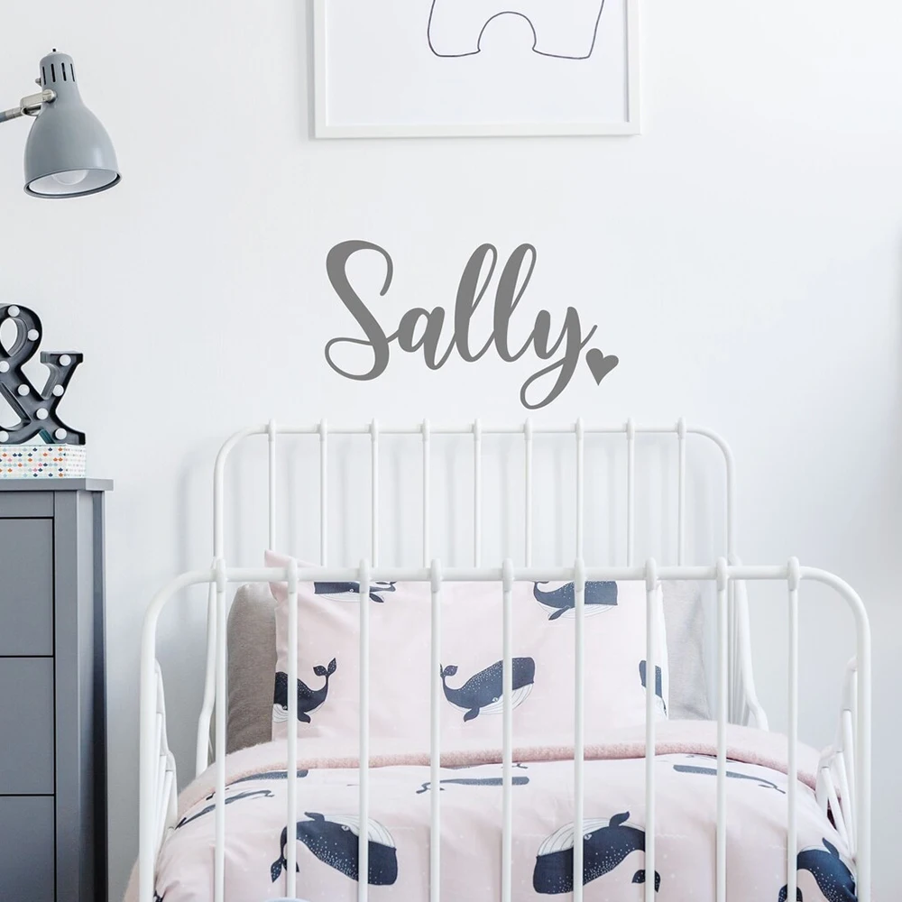 1pc Creative Personalize Custom Name Sally Nursery Wall Stickers Vinyl Art Decals For hallway Wall Art MURAL