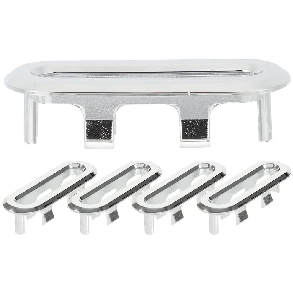 

5Pcs Oval Overflow Drain Cover Sink Basin Overflow Cap Plastic Trim Ring for Washing Basin Ceramic Sink Hole Cover Replacement