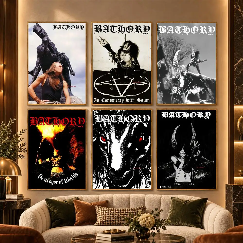 Bathory Q-Quorthon Poster Stickers Painting Mural HD Wall Decals for Bedroom Living Room Home Self-Adhesive Decor Gift