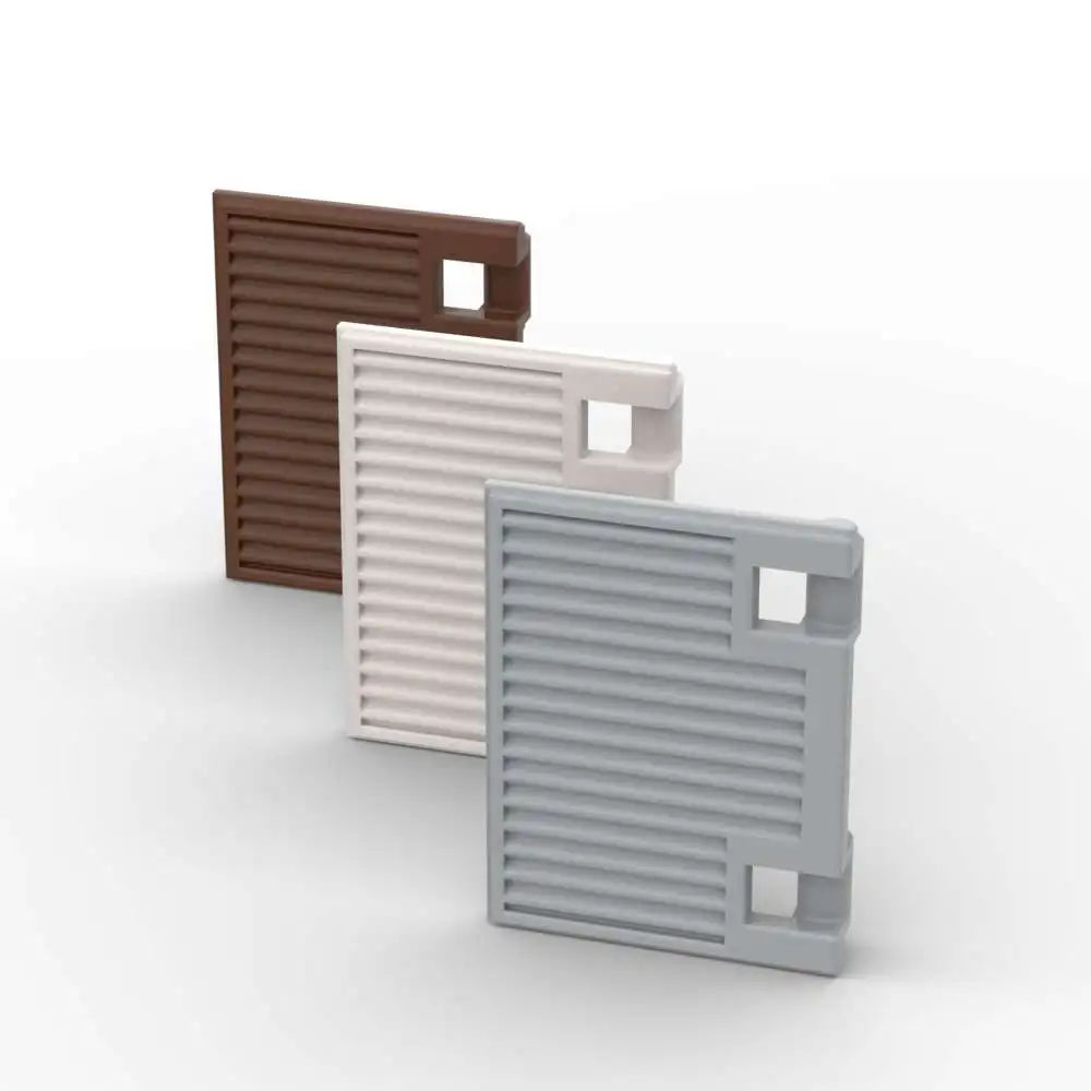 MOC 10PCS 60800 Shutter Window 1x2x3 Building Bloc With Hinges Stacking Replaceable Brick Funny Toys Adults Boys Holiday Gifts