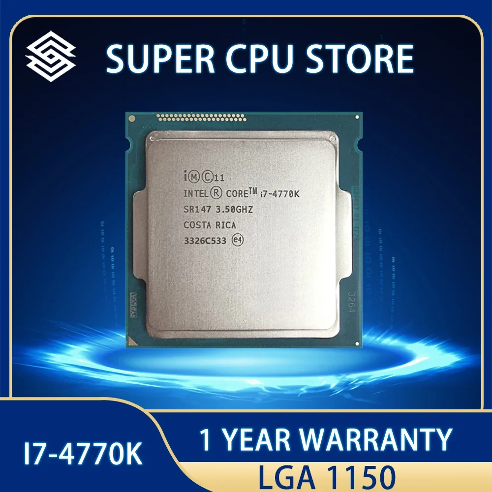 

Intel Core i7-4770K i7 4770K i7 4770 K Processor 84W 3.5 GHz Quad-Core Quad-Thread CPU LGA 1150