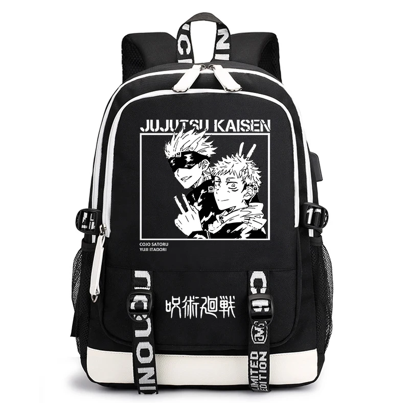 

Рюкзак с аниме-принтом Jujutsu Kaisen, школьная сумка, USB-сумка, подарок для возвращения в школу