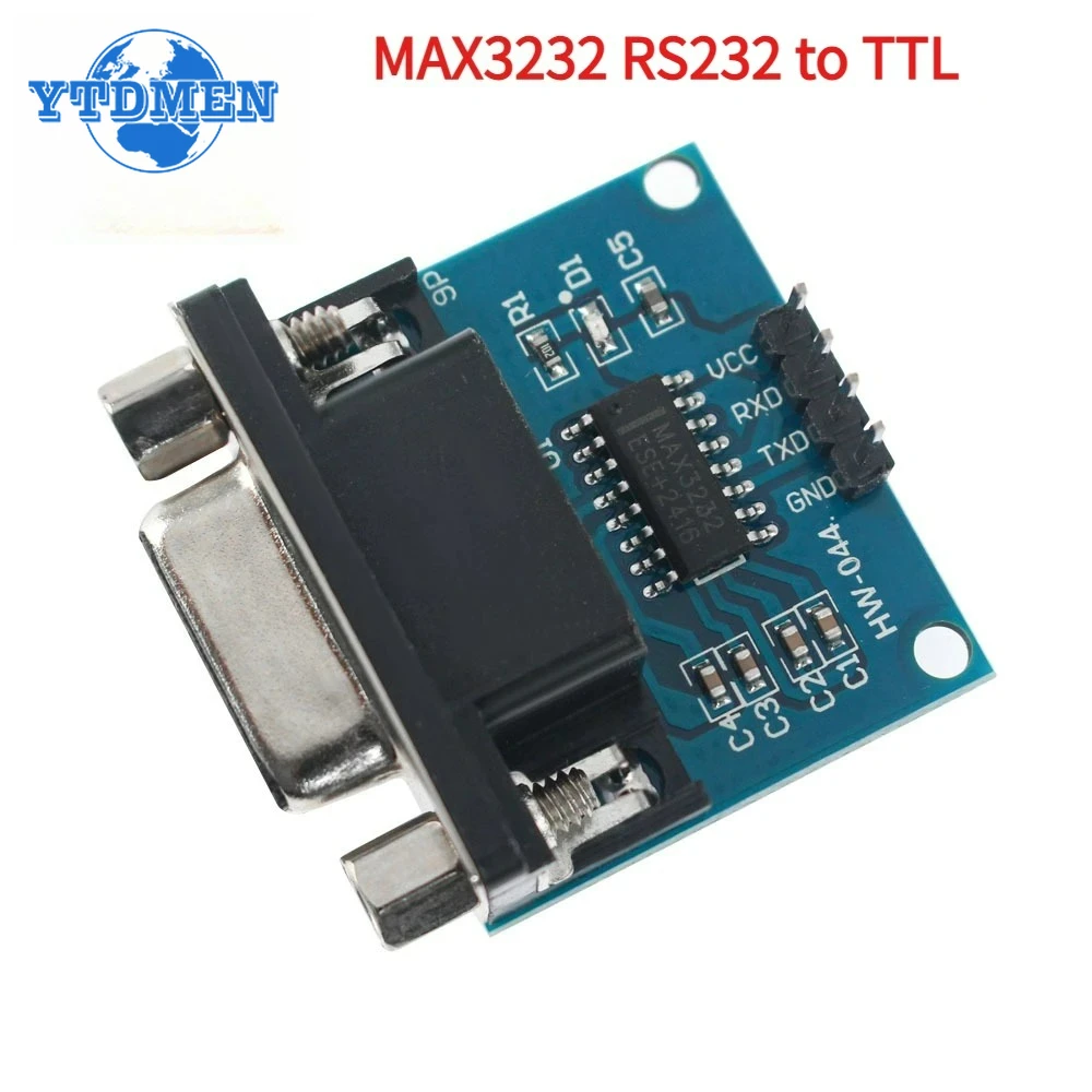 1/3 pz MAX3232 Modulo RS232 A TTL Porta Seriale Convertitore Modulo Femmina DB9 Connettore MAX232 Chip per Arduino