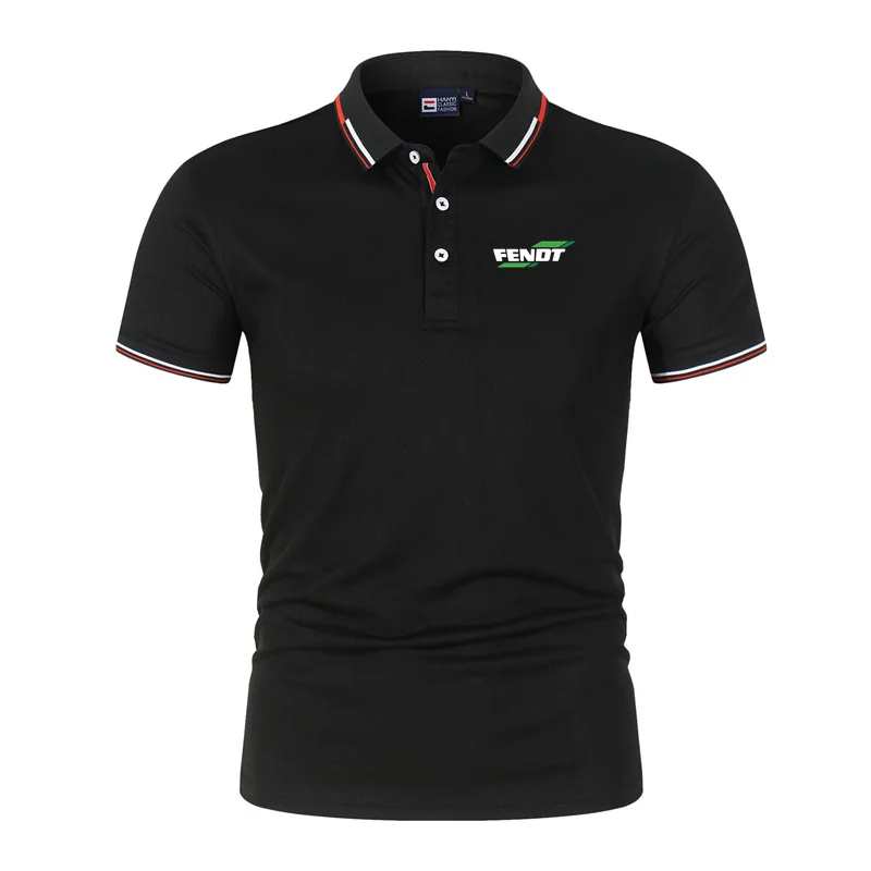 Trattore FENDT Polo da uomo Casual manica corta Turn Down camicie da uomo moda Streetwear Polo per uomo 4XL