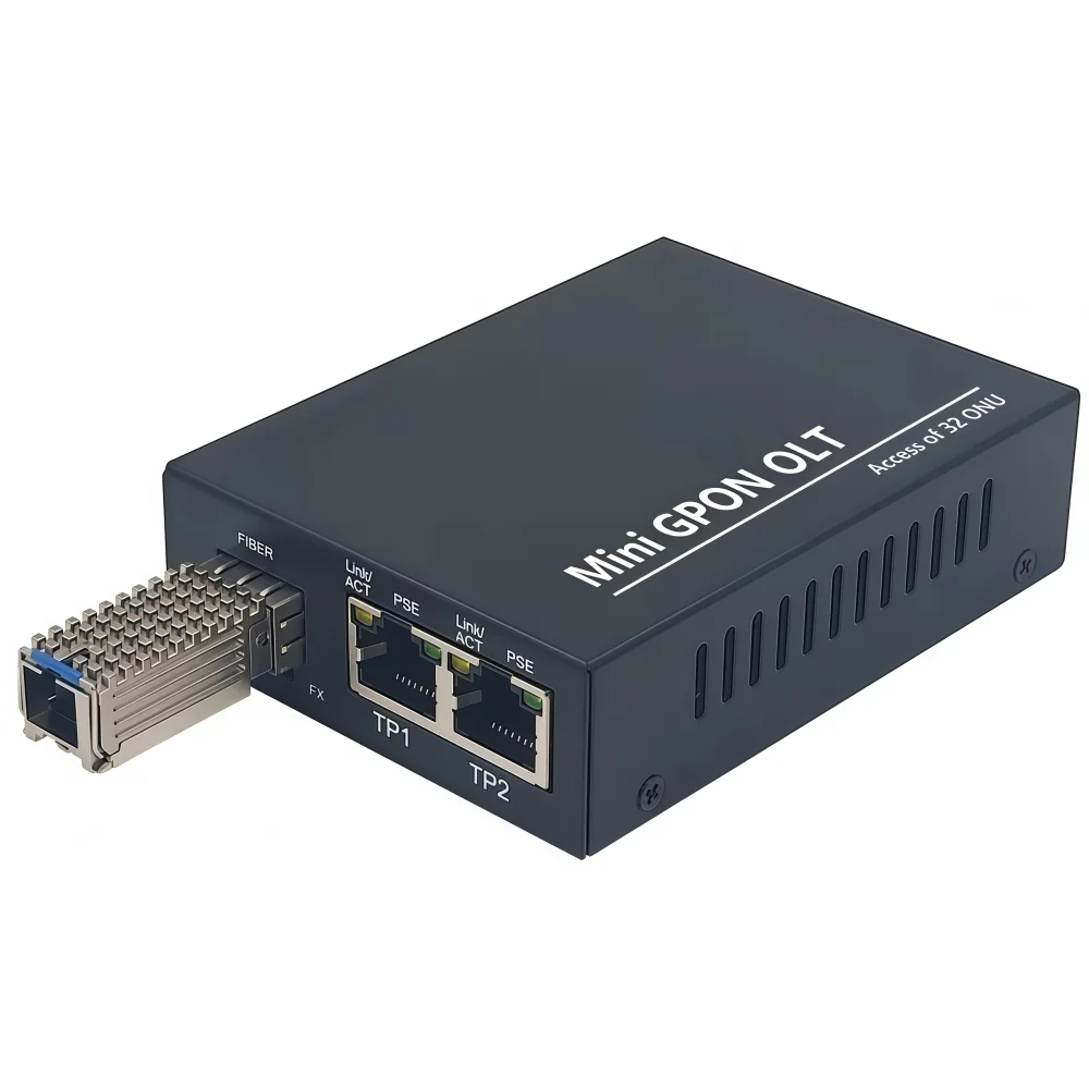 OLT SFP Optical Module GPON OLT Stick MINI OLT Modular SFP+ OLT 1.25G Optical Module Support 32ONUs Plug-and-Play One Module