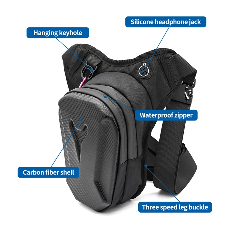 Motorcycle Drop Leg Bag For Men Women Ride Cycling Casual Waist Bag Fanny Pack Travel Hiking Climbing Outdoor Pocket Waterproof image 5